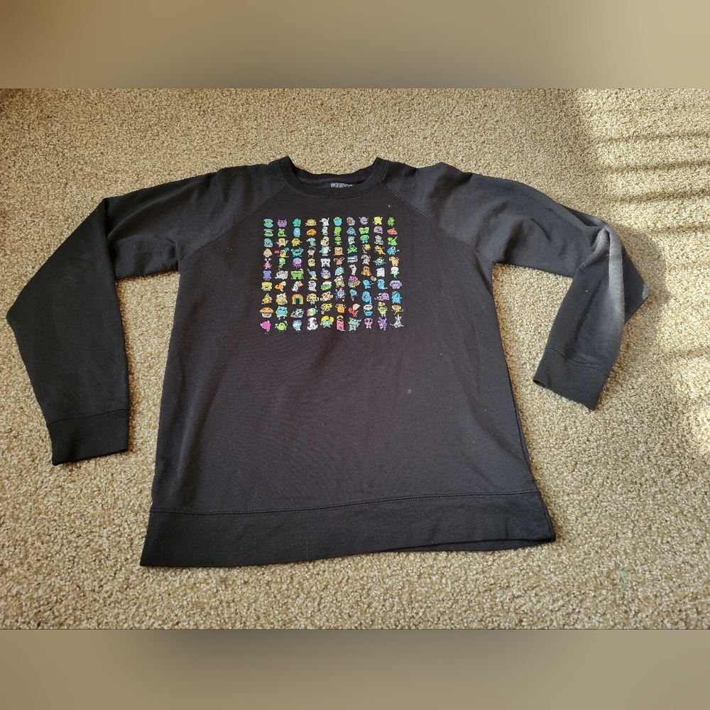 ZOX Monster Crew neck Sweatshirt Pullover Black Collectible